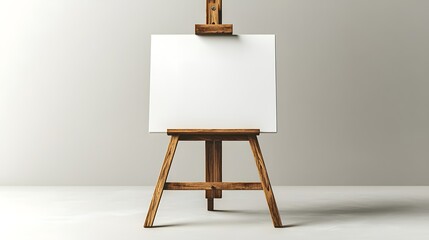 A Versatile Stylish Easel with a Smooth Whiteboard on a Transparent Background for Art and Professional Presentations