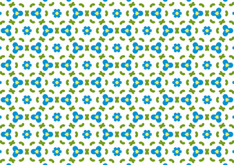 pattern with blue flowers