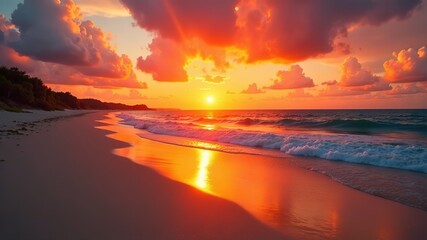 Stunning Sunset Beach Scene