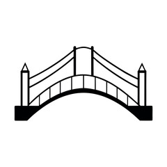 Dynamic Footbridge Silhouette Vector Files