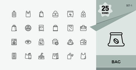 Backpack linear icon. Contains such icons as style, bag, suitcase, business, silhouette, shopping and more. Icons for design. Minimalist editable vector stroke.