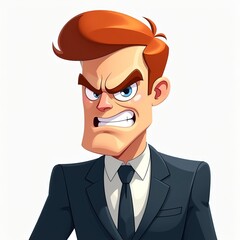 Hombre de negocios sorprendido y enojado