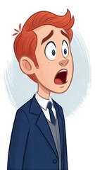 Hombre de negocios sorprendido y enojado