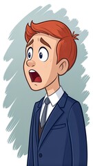 Hombre de negocios sorprendido y enojado