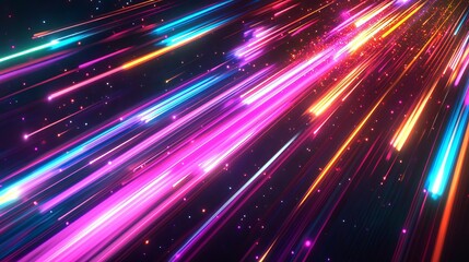 Futuristic Cyberpunk Cityscape with Neon Lights  Sci-Fi Digital Background in 4K