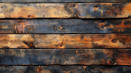 Wood grain wallpaper with rich mahogany tones and realistic knots for a classic rustic feel