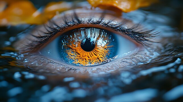 Vibrant lens reflection capturing essence of creative filmmaking and photography