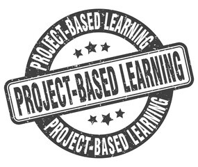 project-based learning stamp. project-based learning label. round grunge sign