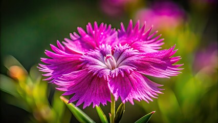 Obraz premium Minimalist Pink Dianthus Galicia Spain Photography
