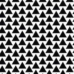 Black and white simple triangle seamless pattern.