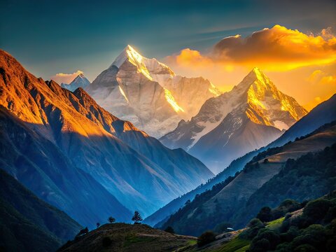 Minimalist Solophok Chardham Namchi Landscape AI Art