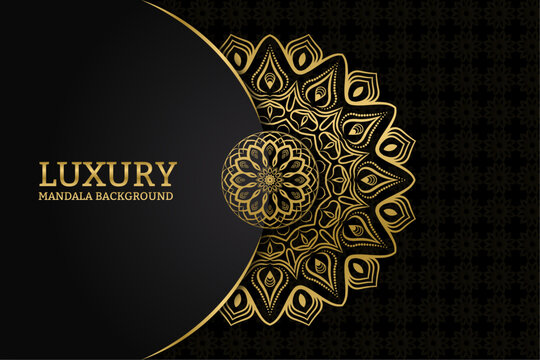 Luxury mandala background with golden arabesque pattern arabic islamic east style.Mandala Design for any card, birthday, other holiday, kaleidoscope, yoga, india, folk, arabic.