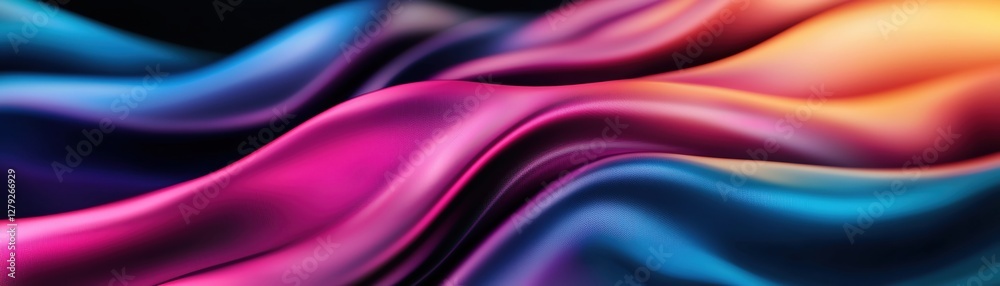 Poster vibrant waves of color flowing together create an abstract and dynamic image.