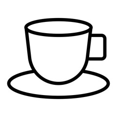 Cup Vector Line Icon Design
