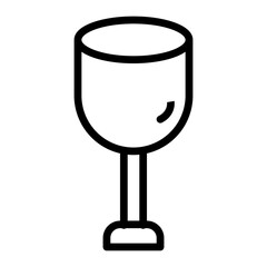 Glass Vector Line Icon Design