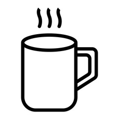 Mug Vector Line Icon Design