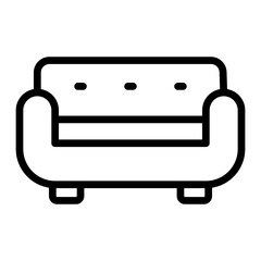 Couch Vector Line Icon Design