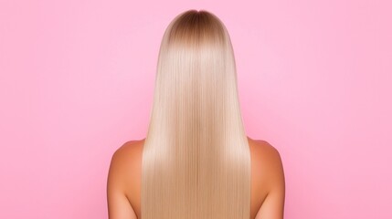 Obraz premium Straight blond hair with a salon shine 