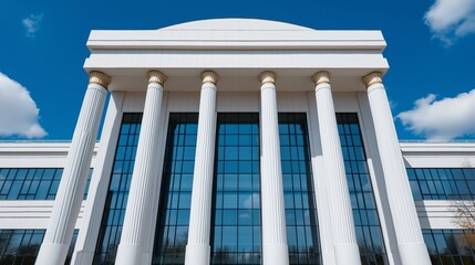 Modern building with columns
