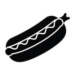 hot dog vector illustration isolated on a white background