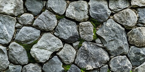 Obraz premium Stone Wall Texture with Moss