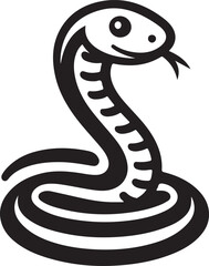 Snake silhouette vector icon. Striking reptile design, ideal for logos, tattoos, nature art, and wildlife projects. Isolated EPS file, fully editable and scalable.