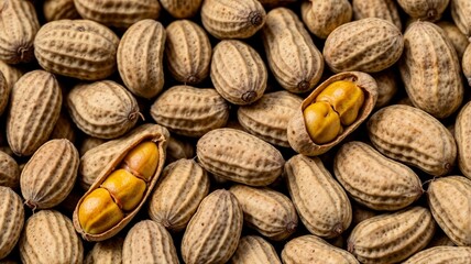 Fototapeta premium peanut classified as Arachis hypogaea grown for seeds in Indian village