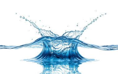 Obraz premium Water splashing, distinctly isolated on a white background. PNG