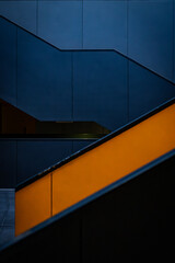 Obraz premium modern nterior architecture, stairs and soft lights