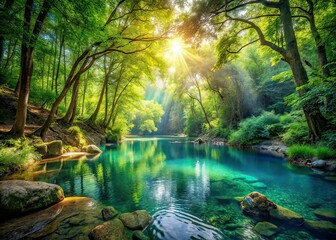 Serene Forest Pool - Idyllic Nature Photography