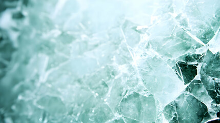 Fototapeta premium Close-up of fractured ice crystals, glacial texture, icy surface, winter background, nature backdrop