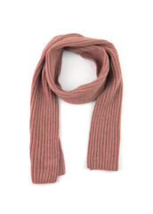 Brown scarf on a white background.