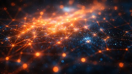 Obraz premium A bright digital illustration on smartphone screen representing anonymized user connections through interlinked nodes