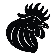 rooster head isolated on white background