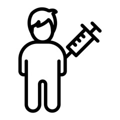 Getting Injection Vector Line Icon Design