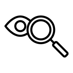 Eye Examination Vector Line Icon Design