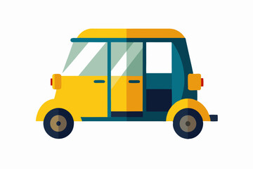 Auto rickshaw clipart vector art and illustration