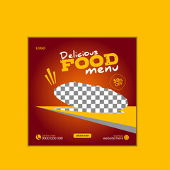 food menu post design layout vector 