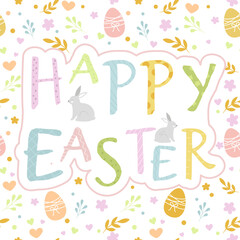 Card happy easter. Print for easter