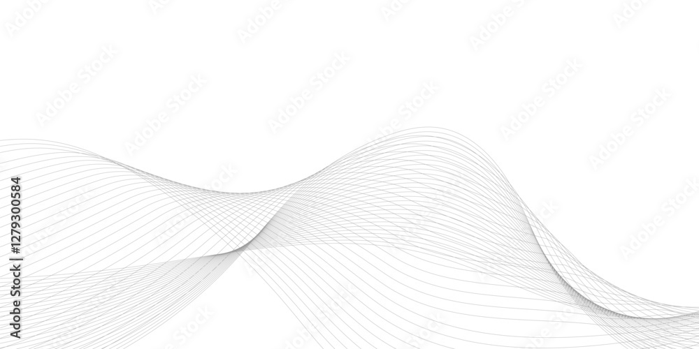 Poster abstract grey smooth element swoosh speed wave modern stream background. abstract wave line for broc