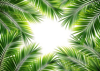 Tropical Palm Leaves Frame - High Depth of Field