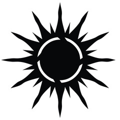 silhouette-vector-illustration-of-a-sun-and-ray