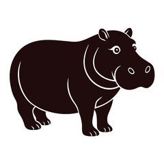 hippopotamus vector illustration