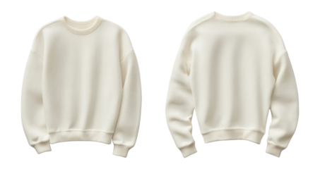 PNG Blank white sweater mockup apparel sweatshirt clothing.