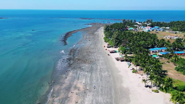 Breathtaking Beachside View &ndash; Coconut Trees in Saint Martin, Bangladesh