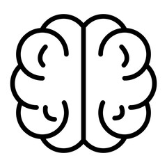 Brain Icon Vector Line Icon Design