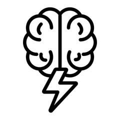 Brainstorming Vector Line Icon Design