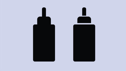 Ketchup mustard squeeze bottle icon animation simple best object on white