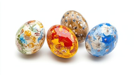 Colorful Decorative Eggs with Intricate Floral and Artistic Patterns