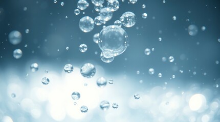 Floating Water Bubbles Abstract Background Image